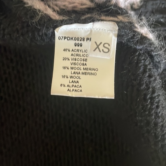 Wool Cardigan with houndstooth pattern black by Pierre Darre - Picture 3 of 5